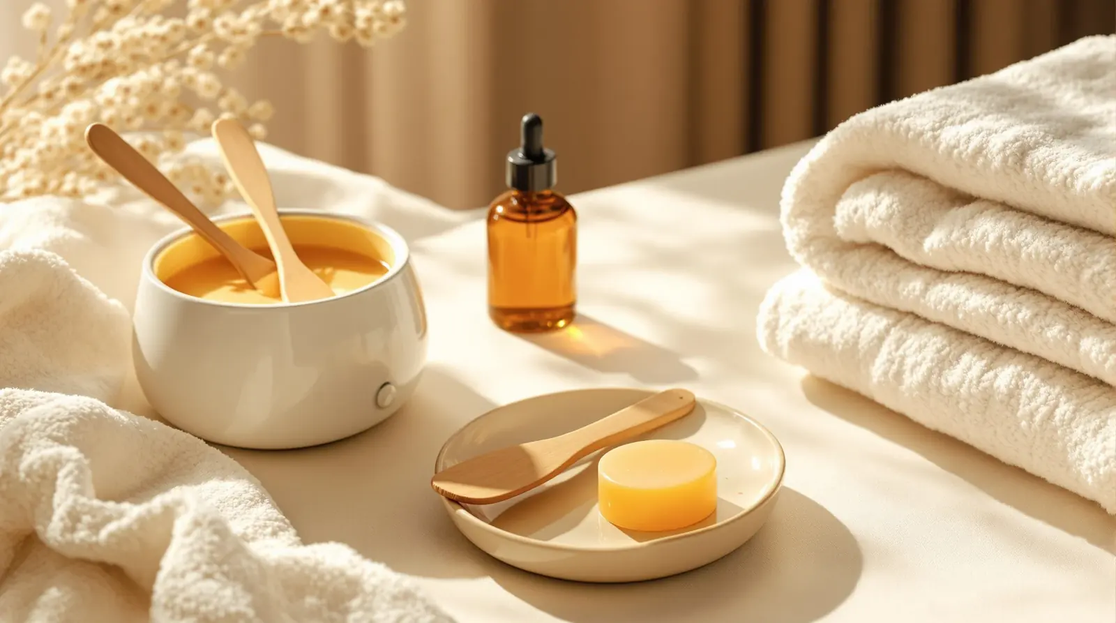 Clean, warm-neutral private waxing suite at Beautifully Made Esthetics in Greenville, SC. What is a manzilian.
